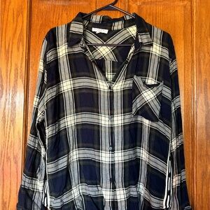 Stitch Fix Current Air Plaid Button-Up Shirt EUC